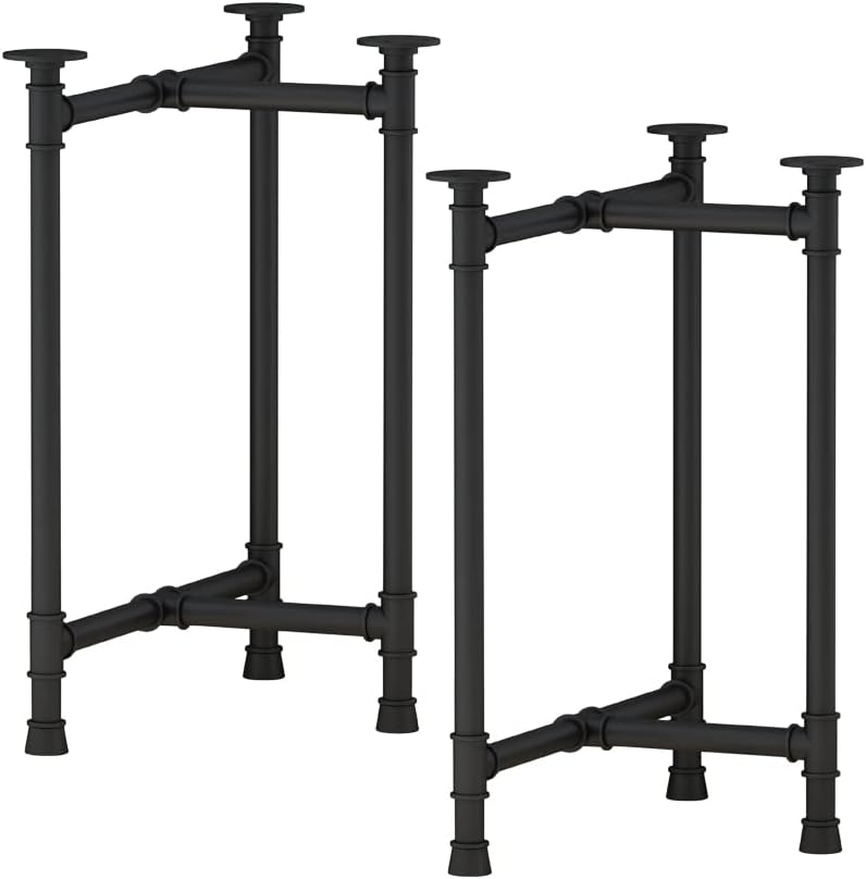 Metal Table Legs - Heavy Duty Desk & Furniture Legs, Modern Industrial Set of 2 (28" Height, 23.6" Wide)
