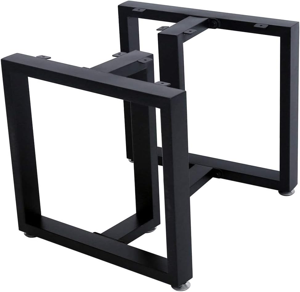 Metal Legs for Table V Shape 28" H Tall Metal Black Table Leg Heavy Duty Industrial Desk Legs Set of 2