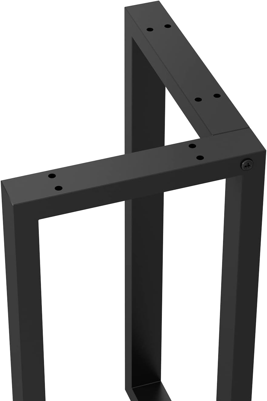Metal Legs for Table V Shape 28" H Tall Metal Black Table Leg Heavy Duty Industrial Desk Legs Set of 2