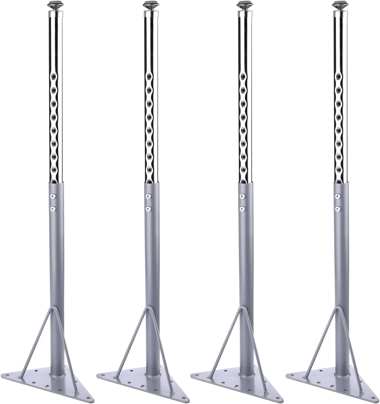KAZAKA Adjustable Table Legs, 20-30 inch for Activity & Office Tables - Set of 4 (Black)