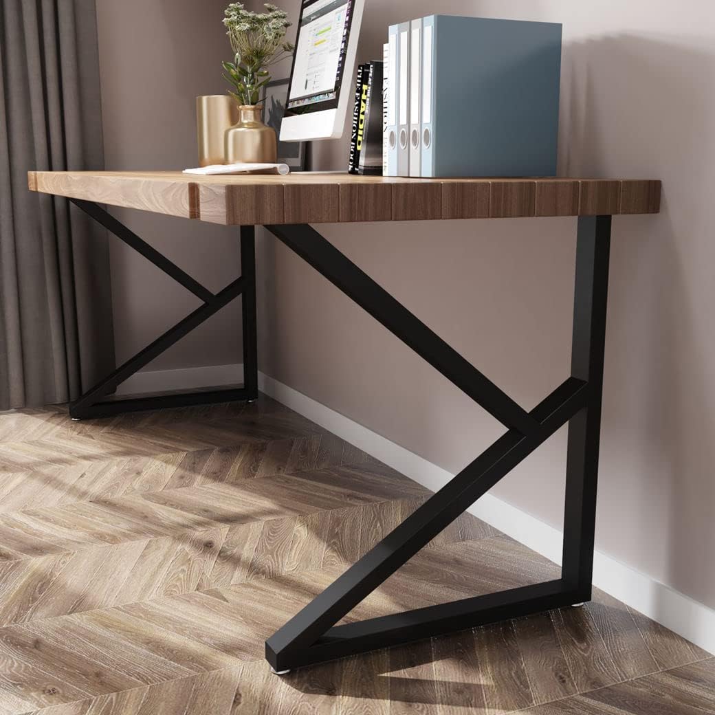Metal Legs for Table V Shape 28" H Tall Metal Black Table Leg Heavy Duty Industrial Desk Legs Set of 2