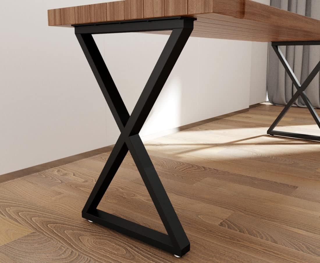 Metal Legs for Table V Shape 28" H Tall Metal Black Table Leg Heavy Duty Industrial Desk Legs Set of 2