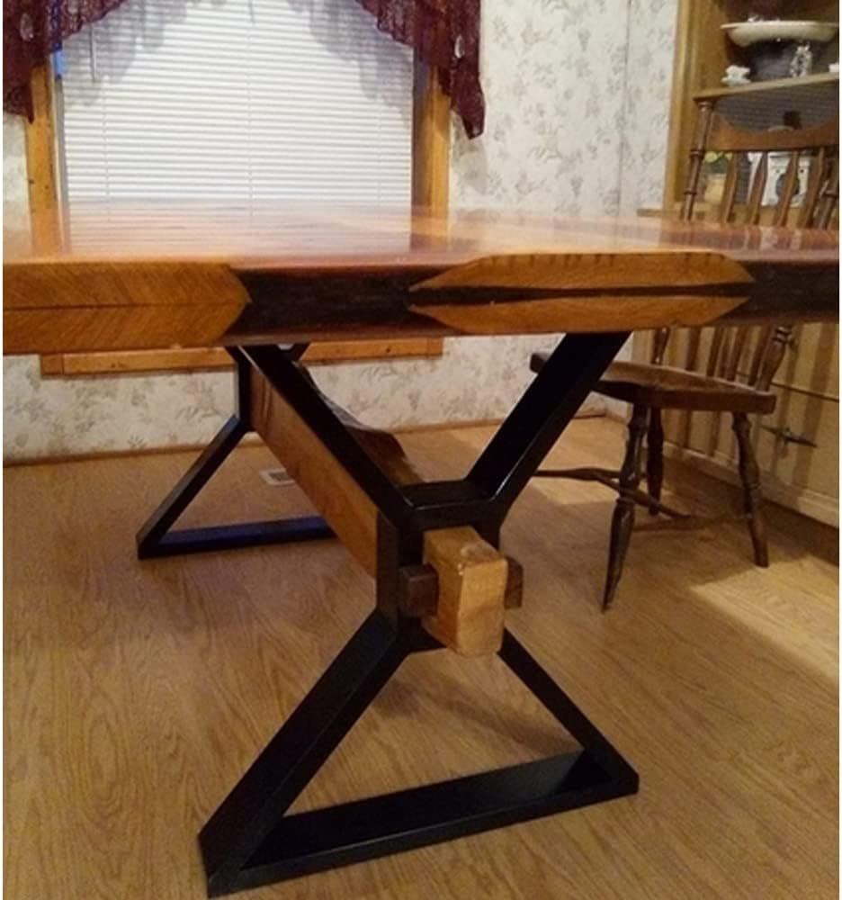 Metal Table Legs - Heavy Duty Desk & Furniture Legs, Modern Industrial Set of 2 (28" Height, 23.6" Wide)