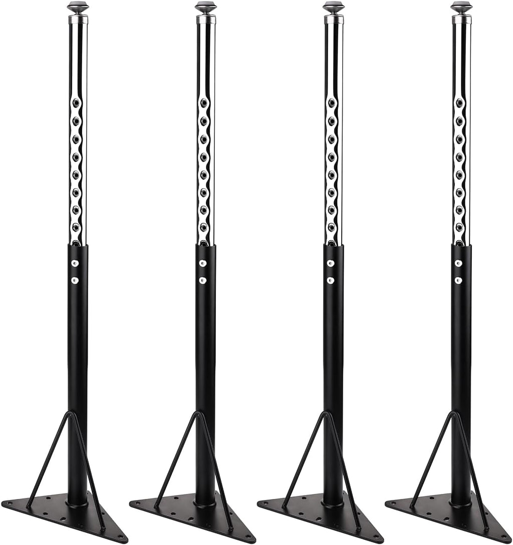 KAZAKA Adjustable Table Legs, 20-30 inch for Activity & Office Tables - Set of 4 (Black)